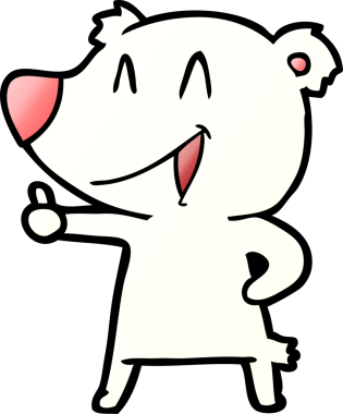 Bir insan tarafından çizilmiş kutup ayısı karikatürü