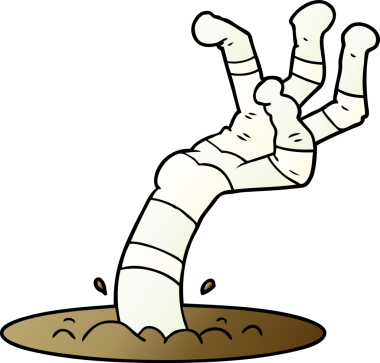 Bir insan tarafından çizilmiş ürkütücü bir canavar eli.