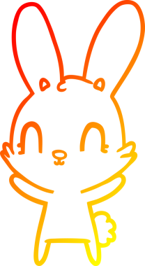 Bir insan tarafından çizilmiş sevimli bir tavşan çizimi.