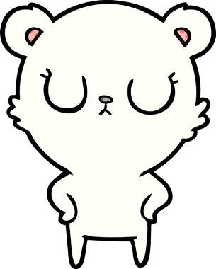 Bir insan tarafından çizilmiş kutup ayısı karikatürü