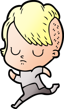 Bir insan tarafından çizilmiş karikatür kadın.