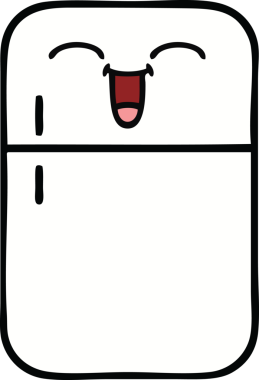 Bir insan tarafından çizilmiş buz dolabı karikatürü.