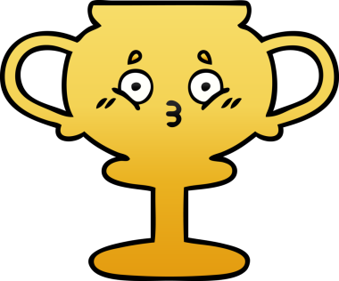 Bir insan tarafından çizilmiş bir kupanın gölgelenmiş karikatürü