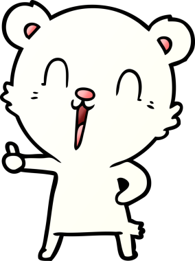 Bir insan tarafından çizilmiş kutup ayısı karikatürü