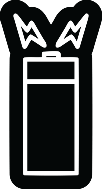 bir insan tarafından çizilmiş pil simgesi