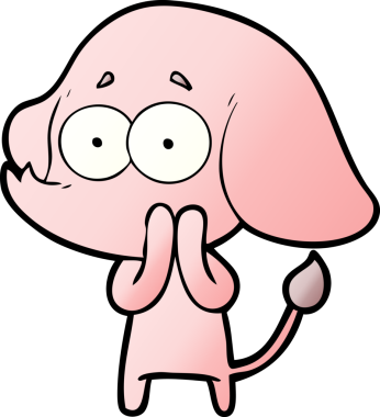 bir insan tarafından çizilmiş belirsiz bir fil.