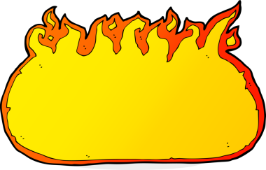 Bir insan tarafından çizilmiş çizgi film ateş sınırı