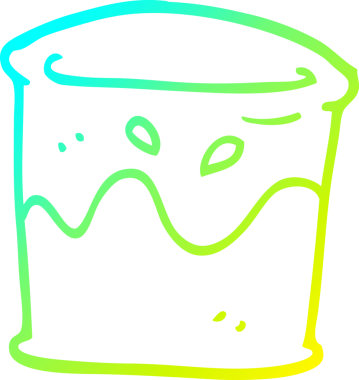 Bir insan tarafından çizilmiş cam bardak bardakta bir çizgi film çizimi.