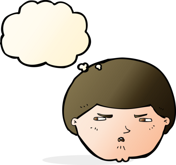 Bir insan tarafından çizilmiş düşünce baloncuğuyla rahatsız edilmiş bir adam.