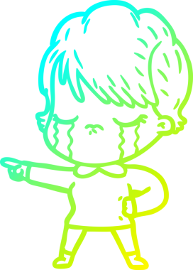 Bir insan tarafından çizilmiş ağlayan bir karikatür çizimi.