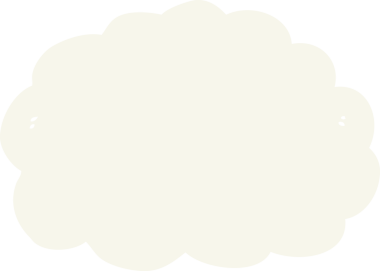 Bir insan tarafından çizilmiş düz renkli çizgi film bulutu