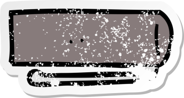 Bir insan tarafından çizilmiş karikatür kalem kapağının sıkıntılı çıkartması