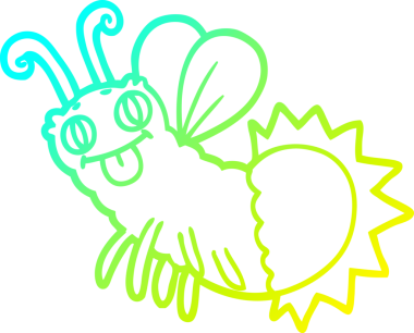 Bir insan tarafından çizilen ateş böceğinin soğuk gradyan çizgisi.