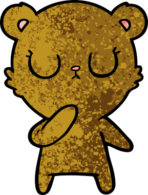 Bir insan tarafından çizilmiş bir çizgi film karakteri.