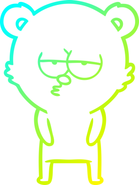 Sıkılmış bir kutup ayısının insan tarafından çizilmiş soğuk çizgi çizgisi.