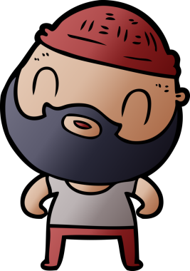 Bir insan tarafından çizilmiş sakallı bir adam.