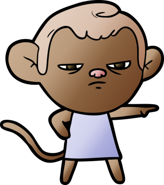 Bir insan tarafından çizilmiş çizgi maymun.