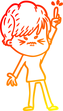 Bir insan tarafından çizilmiş karikatür çizimi.