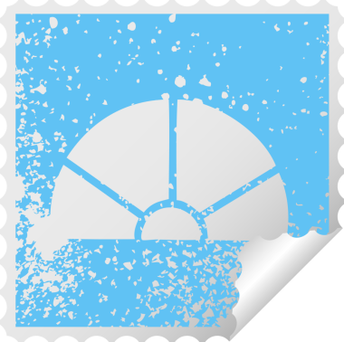 Bir insan tarafından çizilmiş matematik ekipmanının sıkıntılı kare soyma çıkartması sembolü