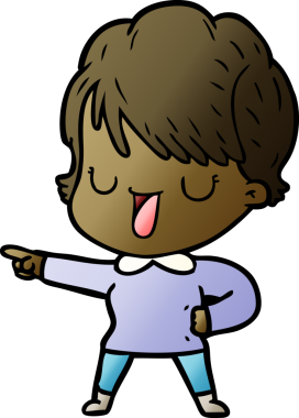 Bir insan tarafından çizilmiş bir karikatür kadın konuşuyor.