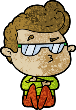 Bir insan tarafından çizilmiş havalı bir çizgi film.