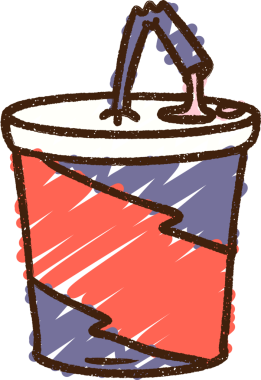 Bir insan tarafından çizilmiş gazoz tebeşiri.