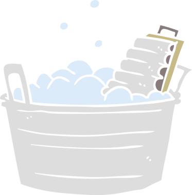 Bir insan tarafından çizilmiş düz renkli eski bir karikatür.