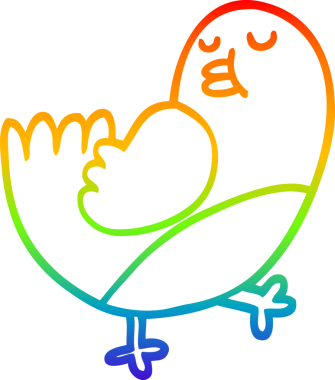 gökkuşağı gradyanı çizimi bir insan tarafından çizilmiş bir çizgi noel robinidir.