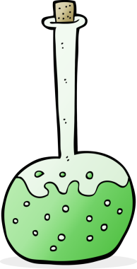bir insan tarafından çizilmiş kimyasal iksir.