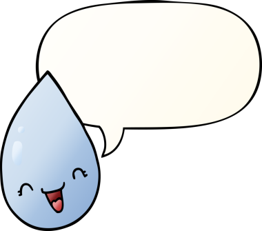 bir insan tarafından çizilmiş düzgün eğimli konuşma baloncuklu çizgi film yağmur damlası