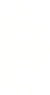 Bir insan tarafından çizilmiş Tilki Tebeşiri Omuz silkme