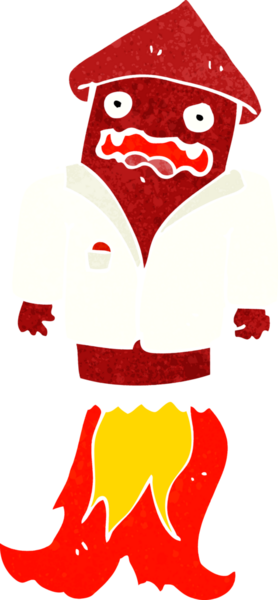 Bir insan tarafından çizilmiş iş elbisesi içinde havai fişekler.