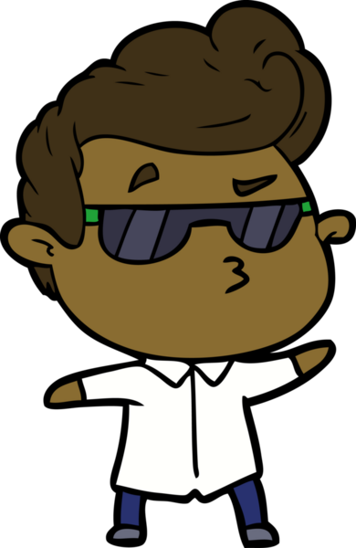 Bir insan tarafından çizilmiş havalı bir çizgi film.