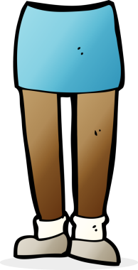 bir insan tarafından çizilmiş karikatür bacakları