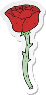 Bir insan tarafından çizilmiş bir karikatür çıkartması.