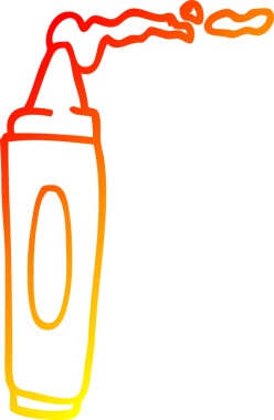 Bir insan tarafından çizilmiş karikatür boyama kaleminin sıcak eğimli çizimi