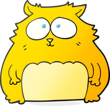 Bir insan tarafından çizilmiş serbest çizim çizgi film kedisi.