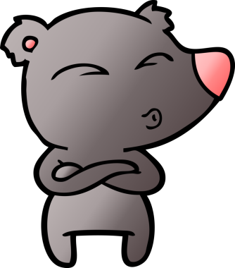 bir insan tarafından çizilmiş bir karikatür ıslık ayısı