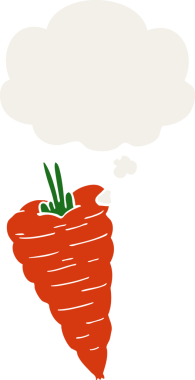 Düşünce baloncuklu karikatür insan tarafından çizilmiş.