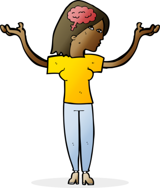 Bir insan tarafından çizilmiş zeki bir kadın.