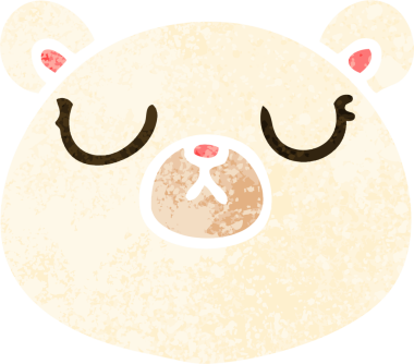 Bir insan tarafından çizilmiş garip bir karikatür kutup ayısı.