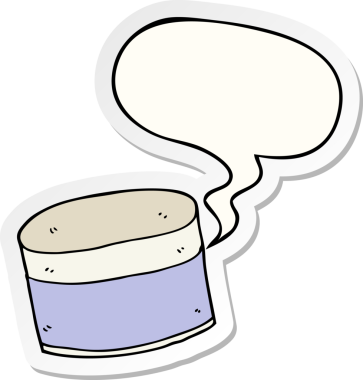 Bir insan tarafından çizilmiş konuşma balonu etiketli karikatür kabı.