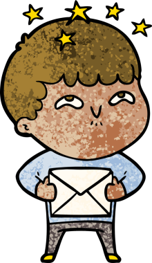 çizgi film bir insan tarafından çizilmiş hayret verici çocuk.