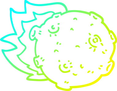 Bir insan tarafından çizilmiş bir asteroidin soğuk gradyan çizgisi