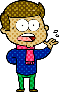 Bir insan tarafından çizilmiş bir karikatür.