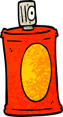 Bir insan tarafından çizilmiş grunge desenli çizgi film spreyi.