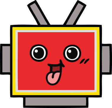 Bir insan tarafından çizilmiş güzel bir robot kafası karikatürü.