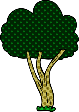 Bir insan tarafından çizilmiş karalama ağacı.