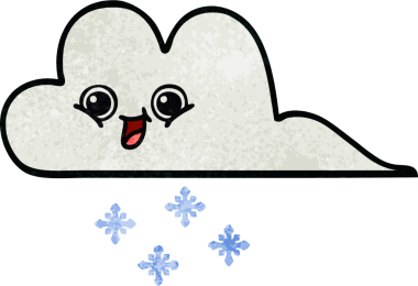 Bir insan tarafından çizilmiş bir kar bulutunun retro grunge dokusu