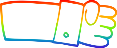 gökkuşağı gradyan çizgi çizimi bir insan tarafından çizilmiş judo chop gömlek kolu